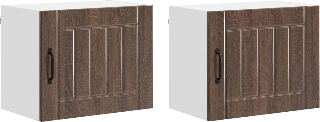 vidaXL Konyhaszekrény 2 pcs Barna Tölgy 50 x 31 x 40 cm Faanyag