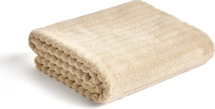 Bézs frottír pamut fürdőlepedő 70x140 cm Navira – Kave Home