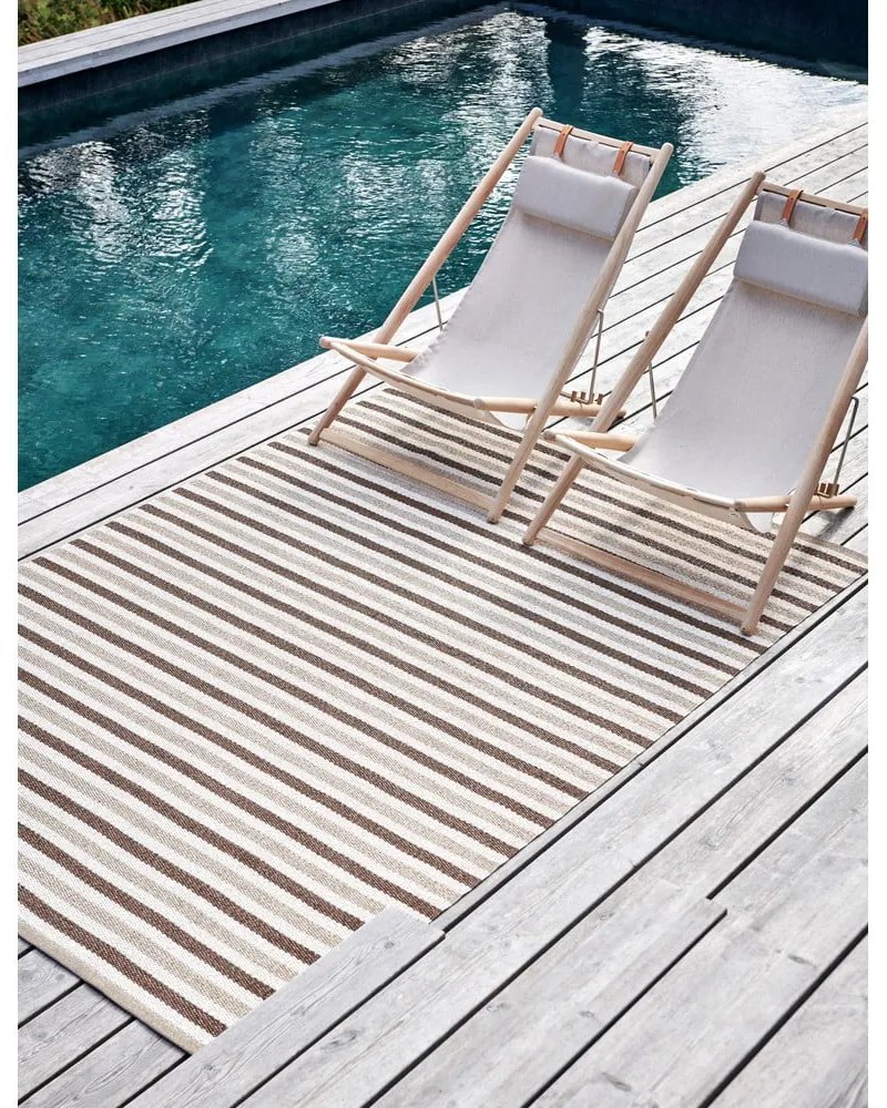 Bézs kültéri-beltéri futószőnyeg 70x240 cm Teo Brown – Pappelina