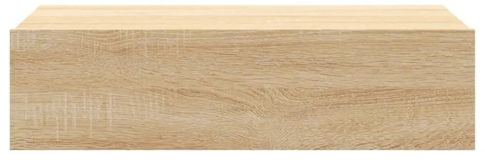 sonoma tölgyszínű TV-szekrény LED-lámpákkal 60x35x15,5 cm