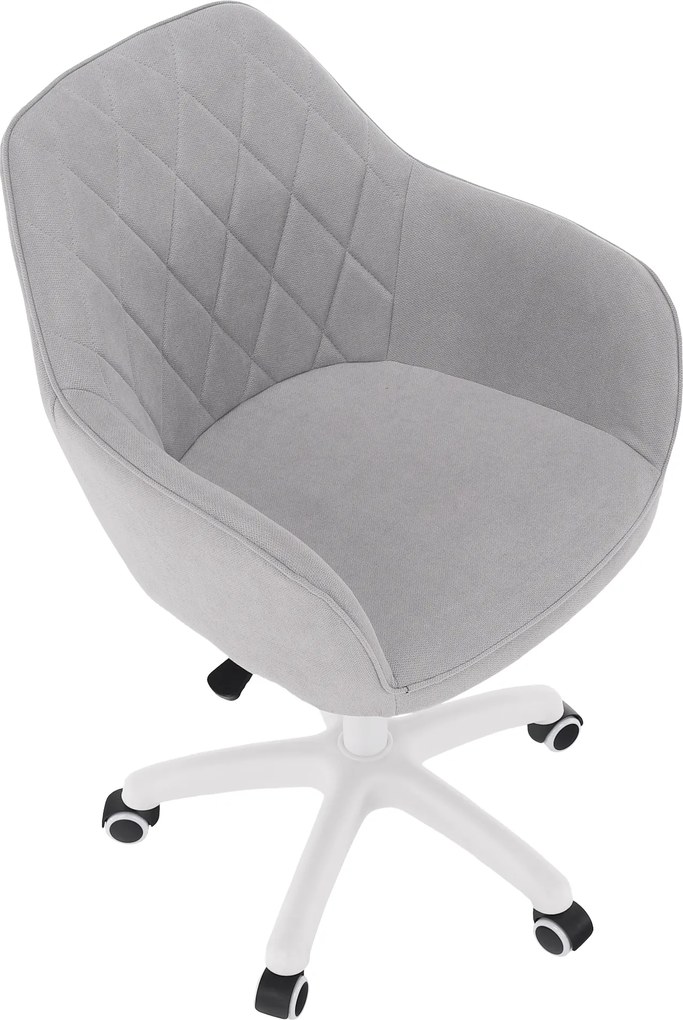 Irodai szék, szürke szövet/fehér, SANTY