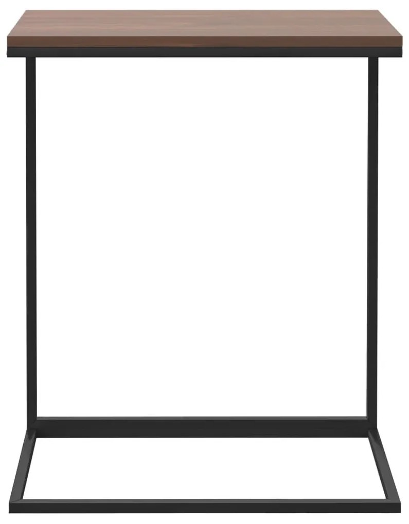 Fekete szerelt fa kisasztal 55 x 35 x 66 cm