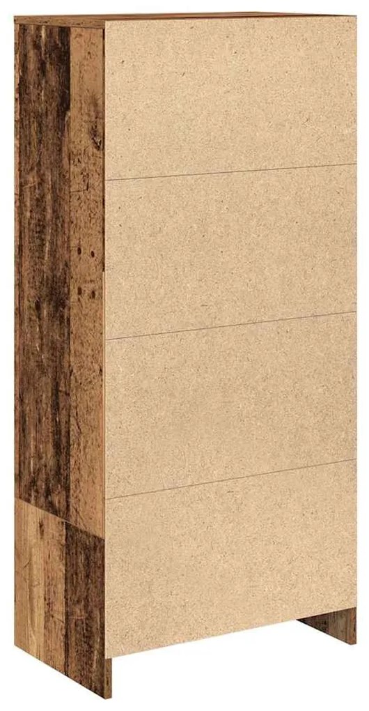 antik fa szerelt fa szekrény fiókkal 55,5x34x119,5 cm