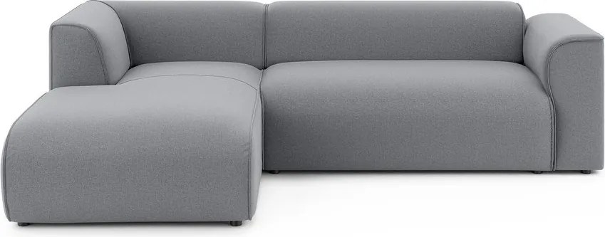 Világosszürke sarokkanapé (bal oldali-heverő résszel) Merid – Ropez