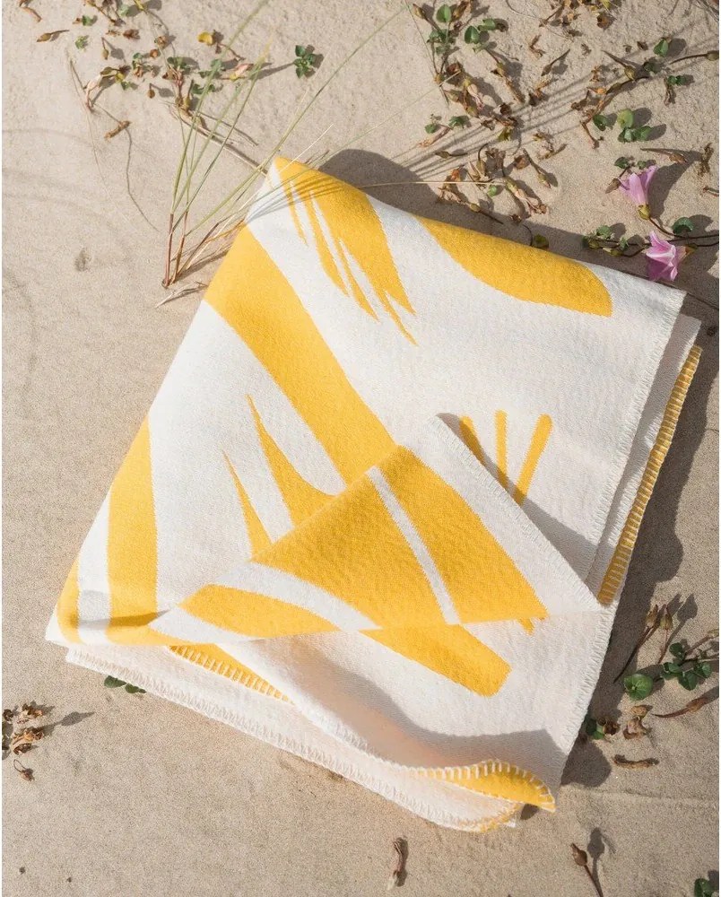 Sárga takaró 165x200 cm Lino – noo.ma