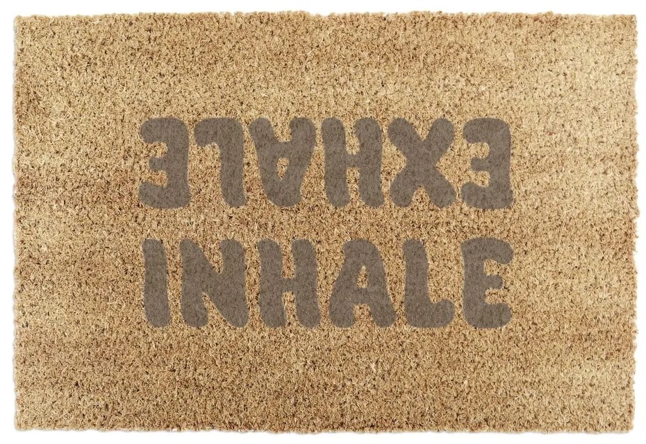 Kókuszrost lábtörlő 60x90 cm Inhale Exhale – Artsy Doormats