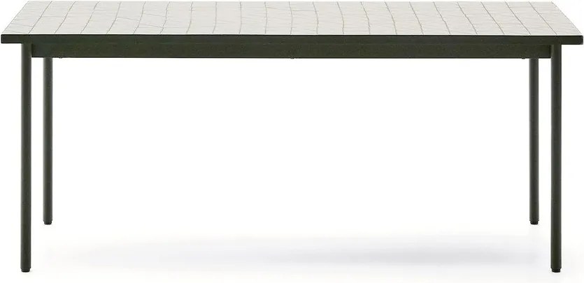 Acél kerti étkezőasztal 91x182 cm Maurina – Kave Home