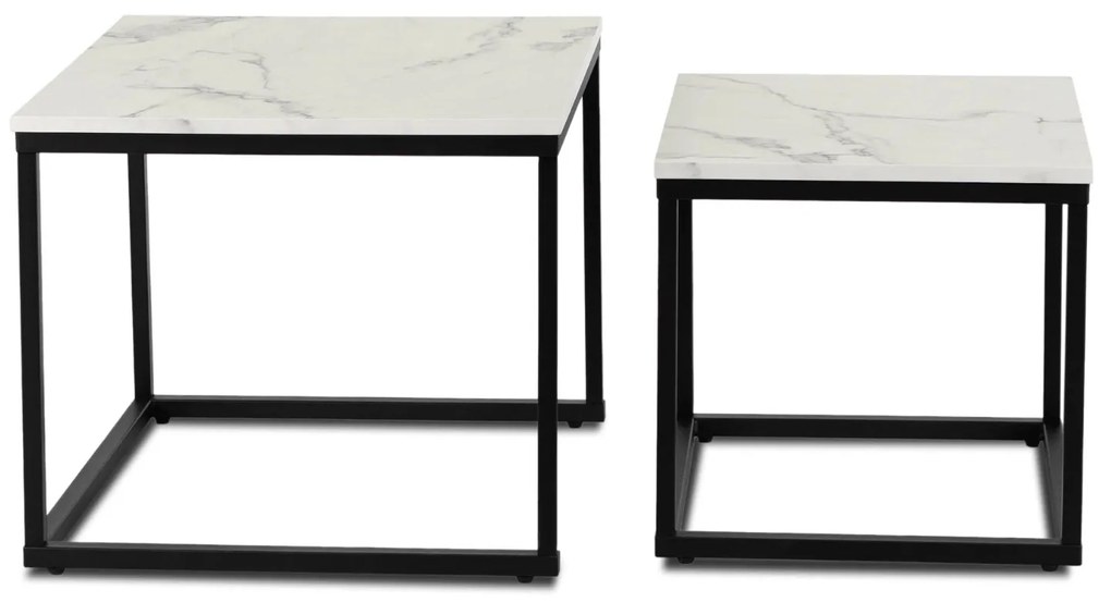 Dohányzóasztal fehér márvány szett ORI