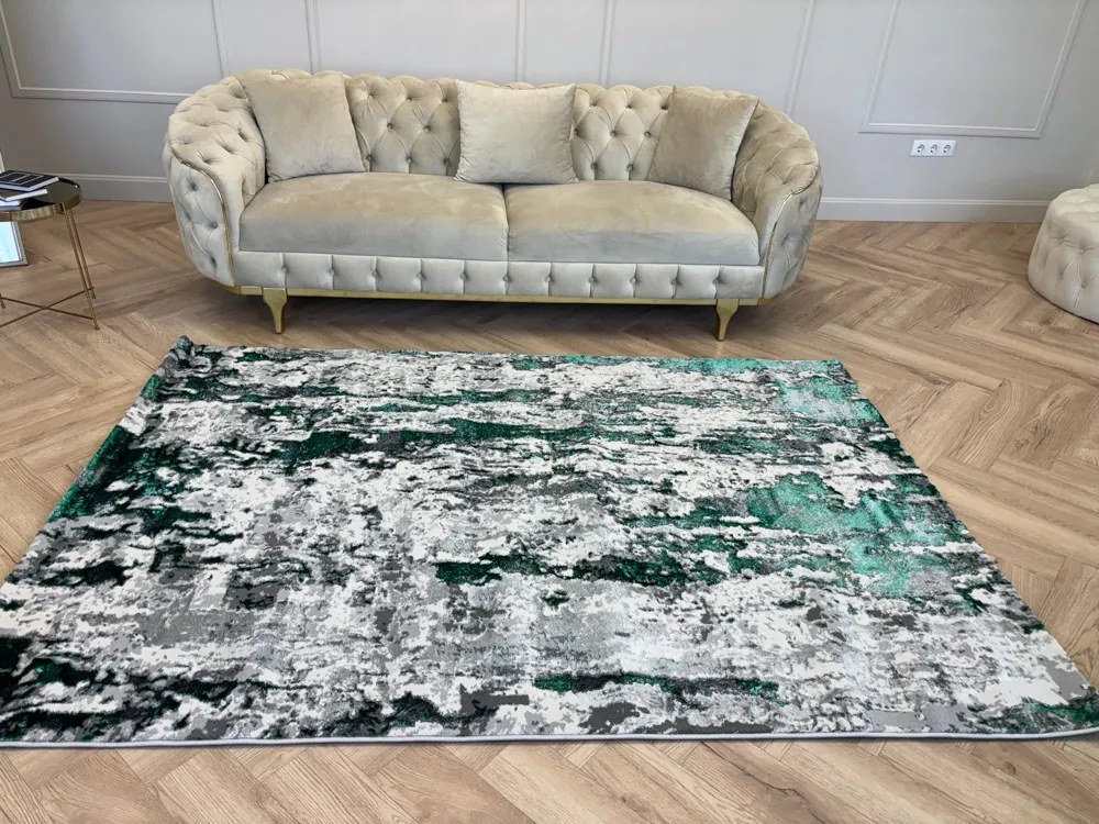 Sunset zöld-szürke design szőnyeg 80x250