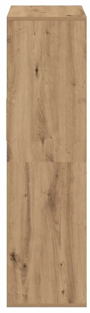 könyvszekrény kézműves tölgy 66x31x112 cm szerelt fa