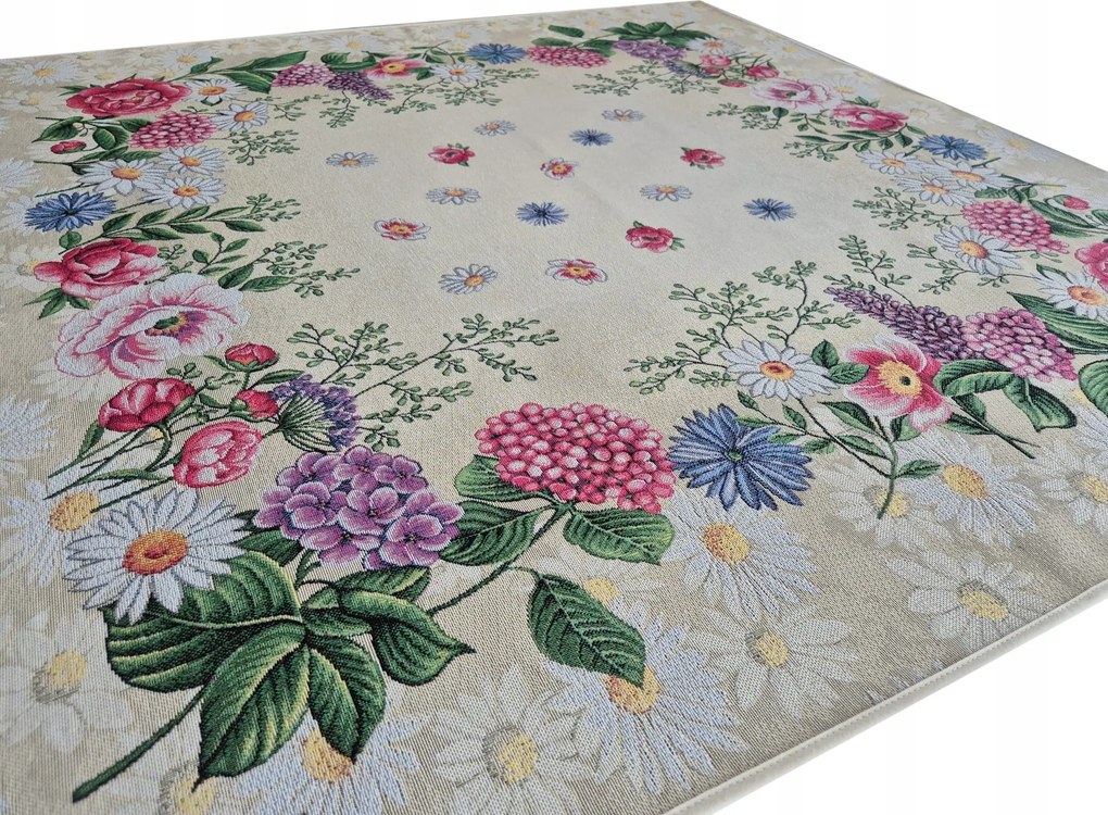 Abrosz 100x100 cm színes gobelin virágmintás vastag szövet Különböző Minták