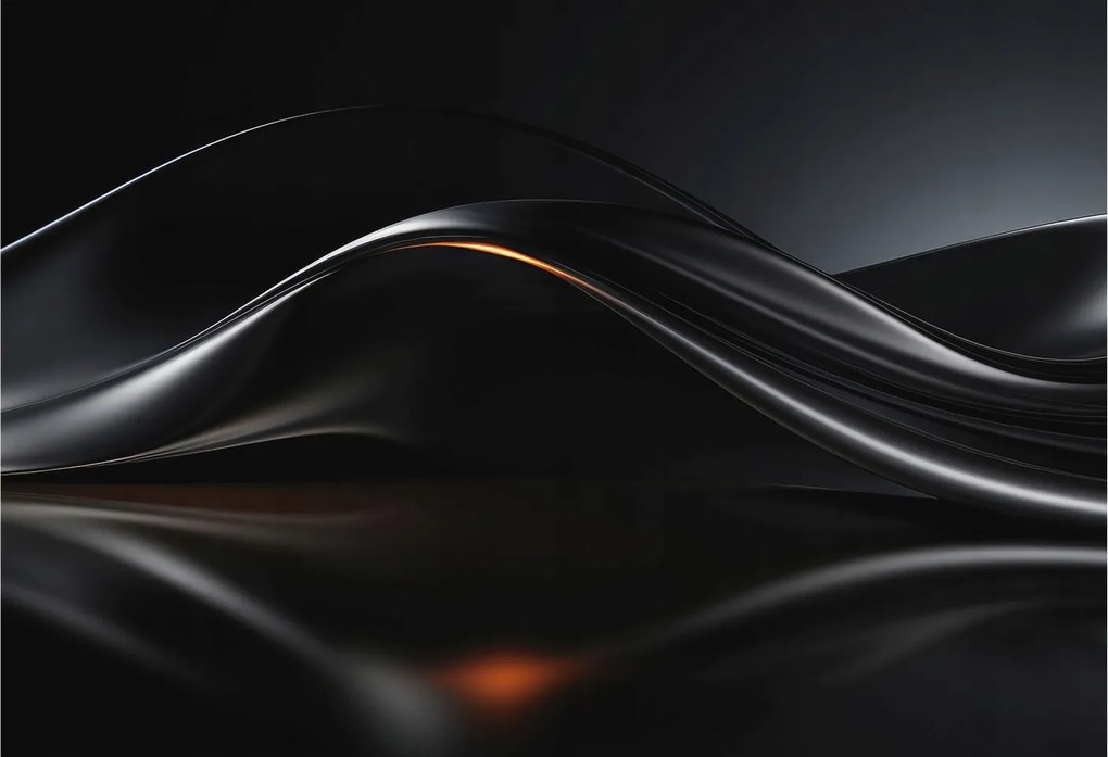 Fotótapéta Flizelin Dekoratív tapéta Fémes hullámok 152x104 Ragasztó