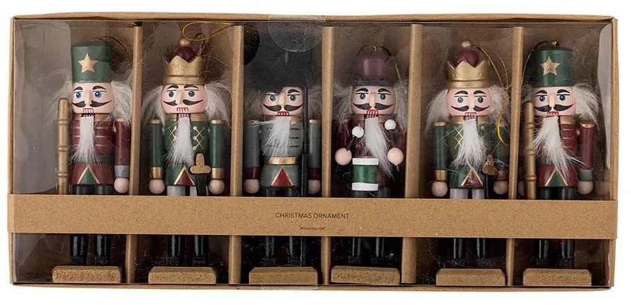 Fa karácsonyfadísz készlet 6 db-os 13 cm Nikita – Bloomingville