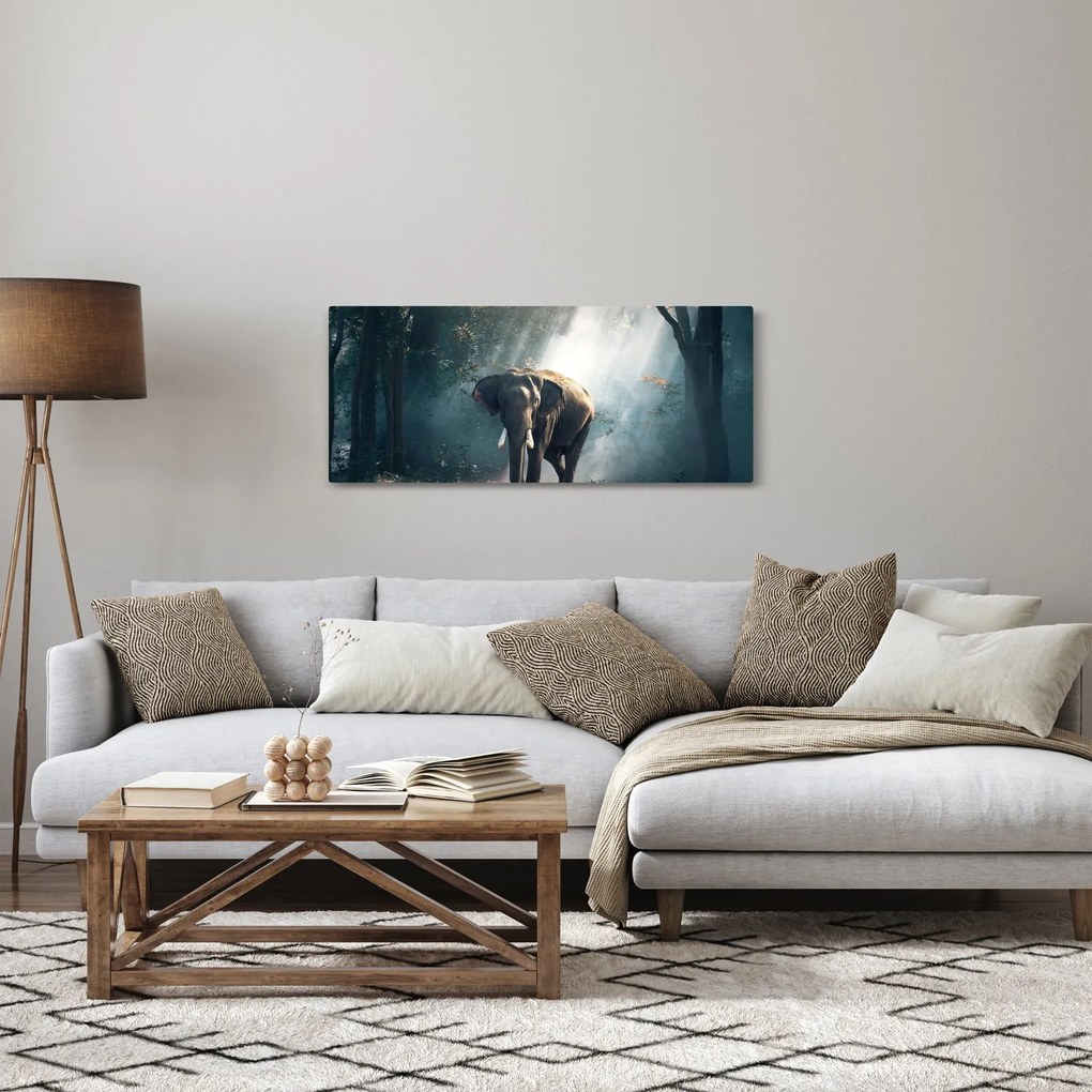 Elefánt a dzsungelben képe (120x50 cm)