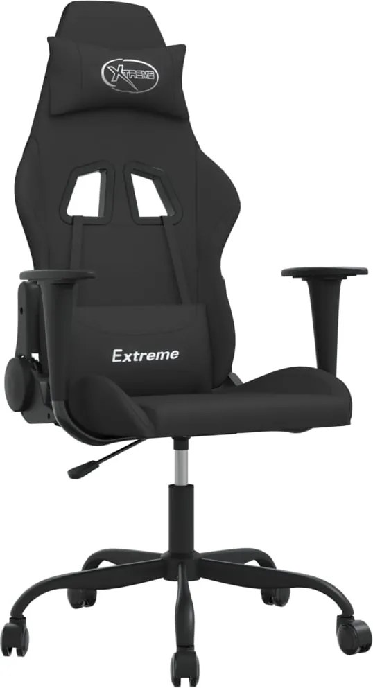 vidaXL fekete szövet játékszék
