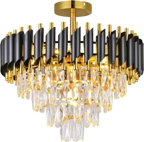 Brilagi - Felületre szerelt csillár ECLIPSE 7xE14/10W/230V Ø 48 cm fekete/arany