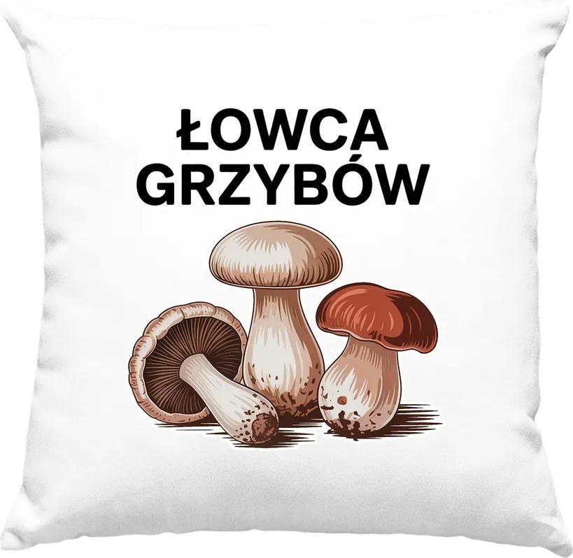 Gombavadász párna, fehér