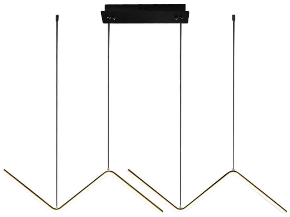 LED Csillár zsinóron VERTE 2xLED/11W/230V fekete