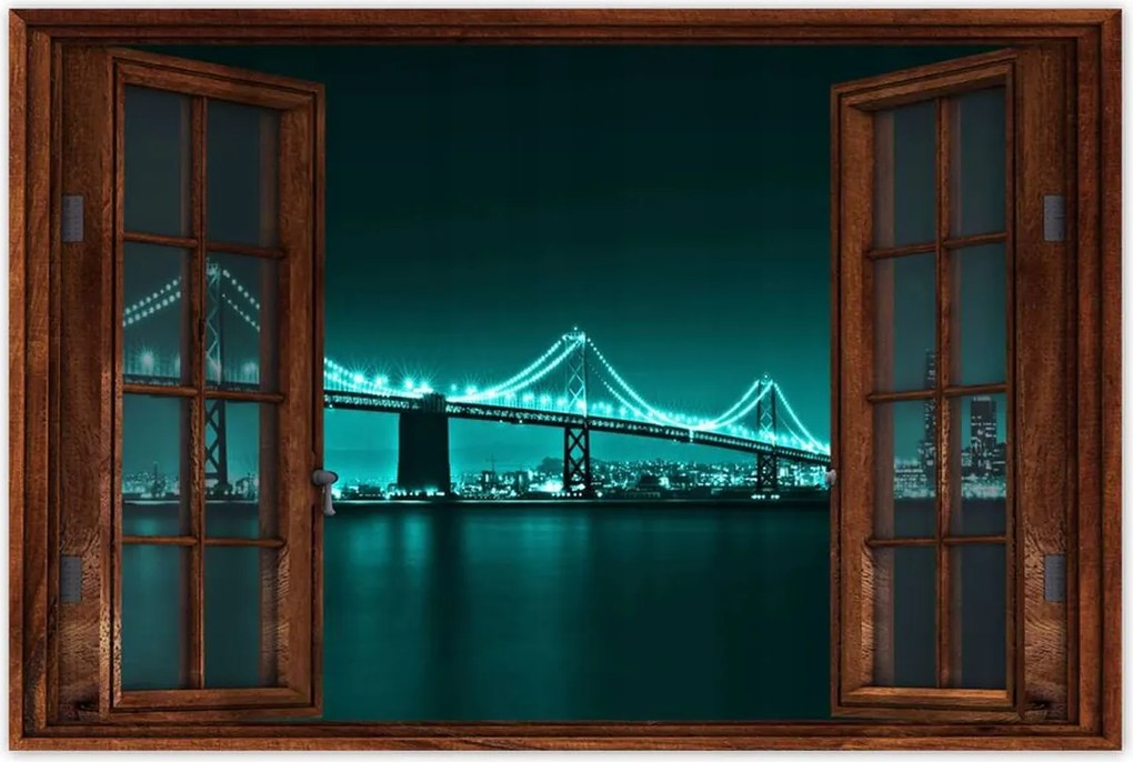 Poszterek 120x80 Türkiz kilátás híd
