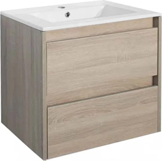 Porto 60 alsó fürdőszoba bútor mosdóval sonoma tölgy színben