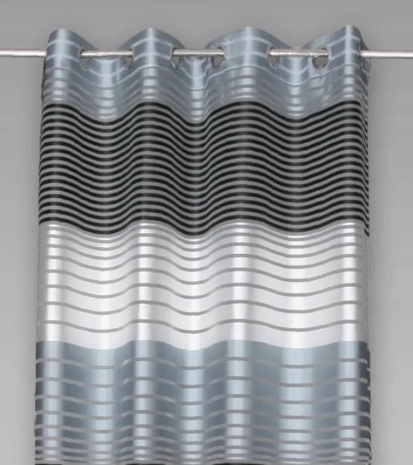Gurulós függöny, Genny, kol.ezüst/fekete, 140x2