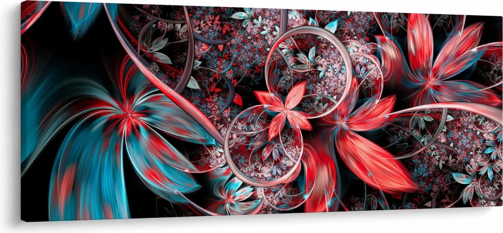Absztrakt képek egzotikus virágok (120x50 cm)