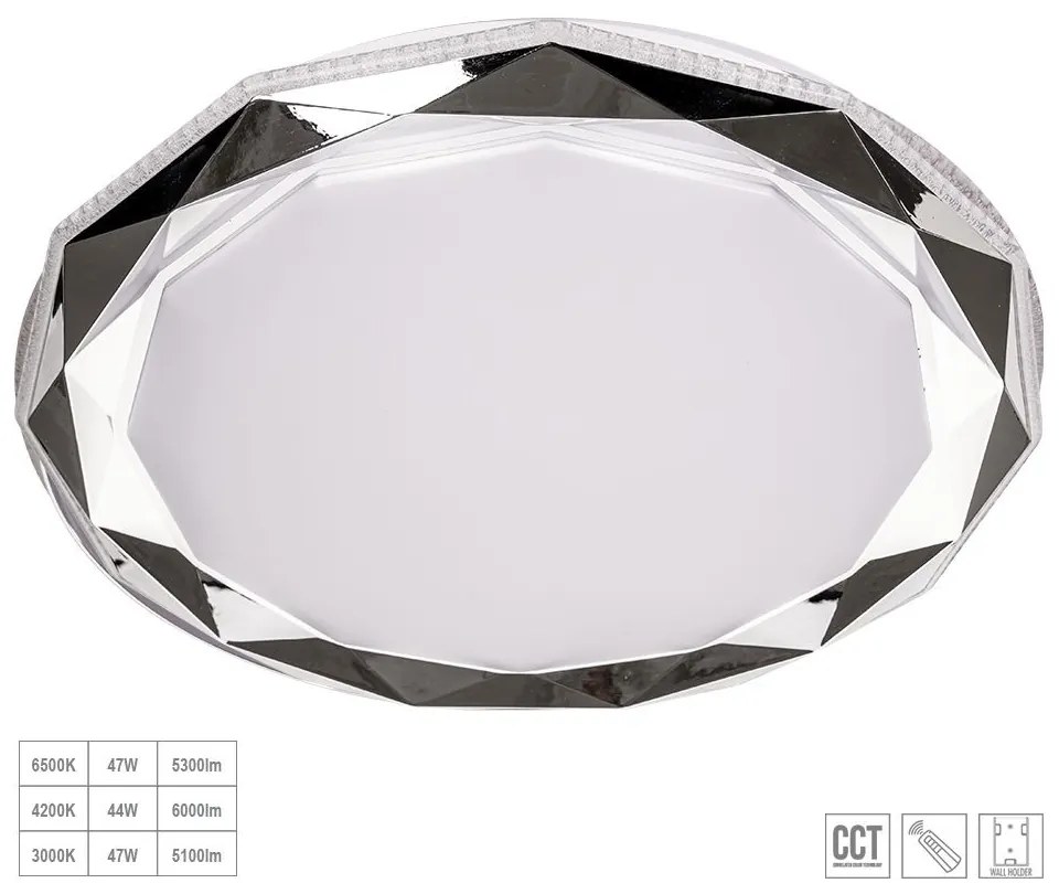 PREZENT 71336 ZAO Ufo Lámpa Fehér, Króm, Átlátszó LED IP20