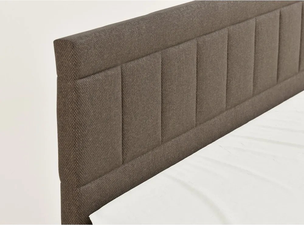 Barna ágyneműtartós boxspring ágy 180x200 cm Caya – Maison de Rêve
