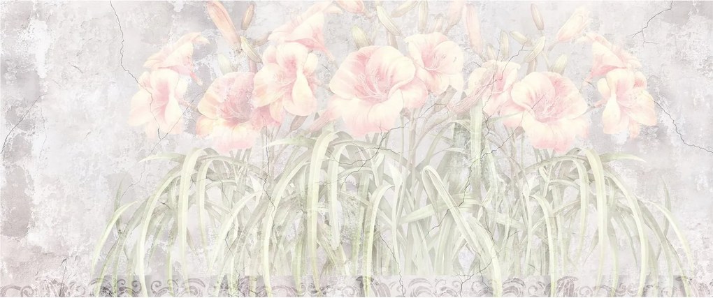 Kép - Liliomok freskója (120x50 cm)