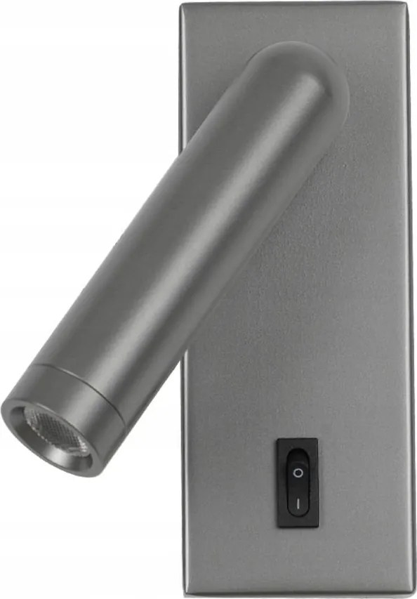 2,5W-os Led fali lámpa reflektorral és kapcsolóval Nova WL-46376-1-GR Italux