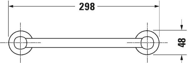 Duravit 99144600 - D-CODE fürdőkádfogantyú 28,4 cm matt fekete