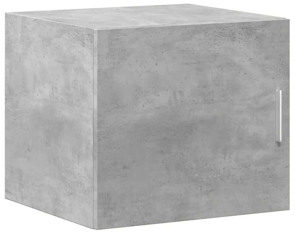 betonszürke szerelt fa vékony tárolószekrény 45 x 42,5 x 225 cm