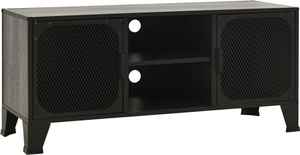vidaXL szürke fém és MDF TV-szekrény 105 x 36 x 47 cm