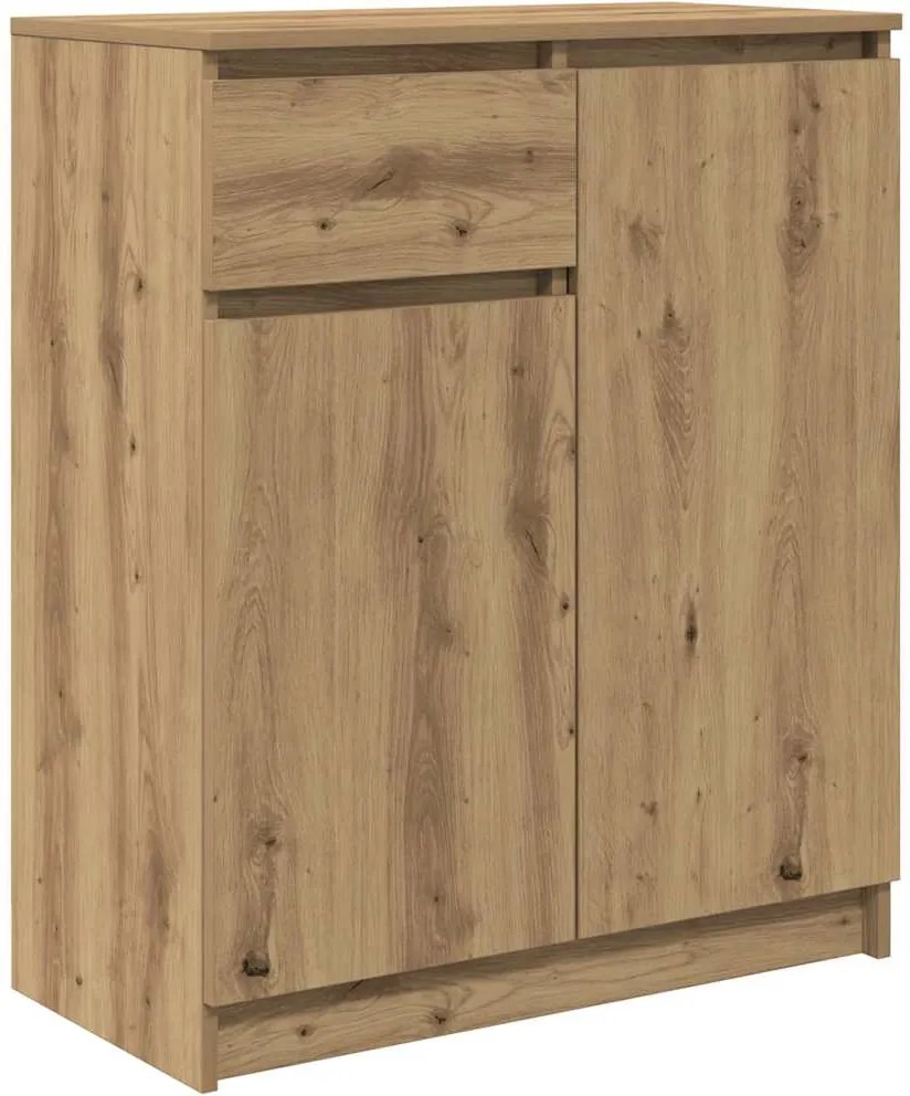 vidaXL kézműves tölgy szerelt fa tálalószekrény fiókos 71x35x84 cm