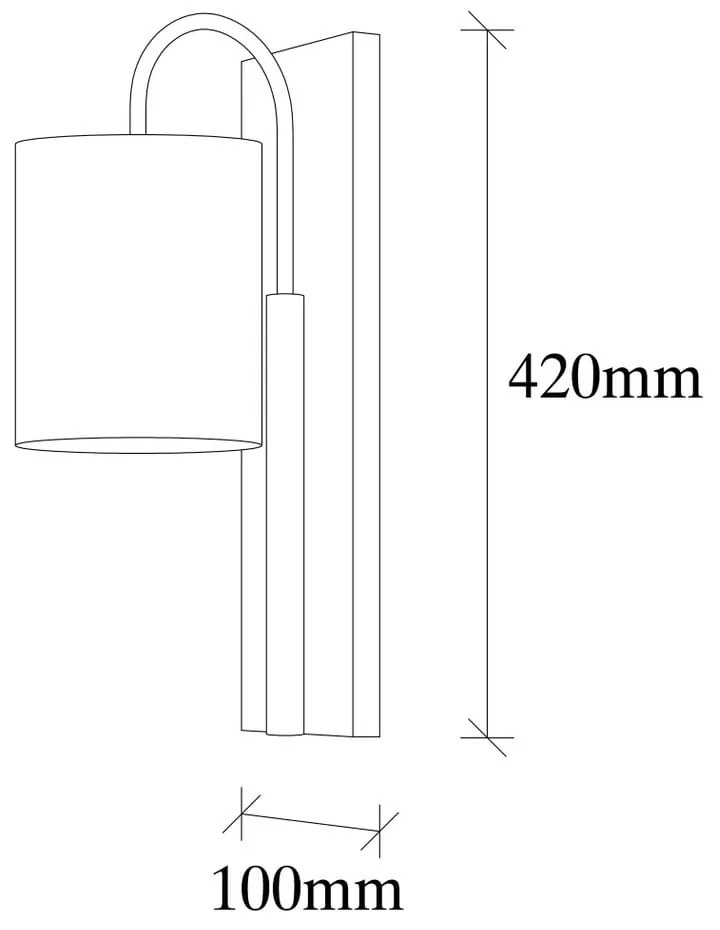 Fekete-bézs fali lámpa Baston – Opviq lights