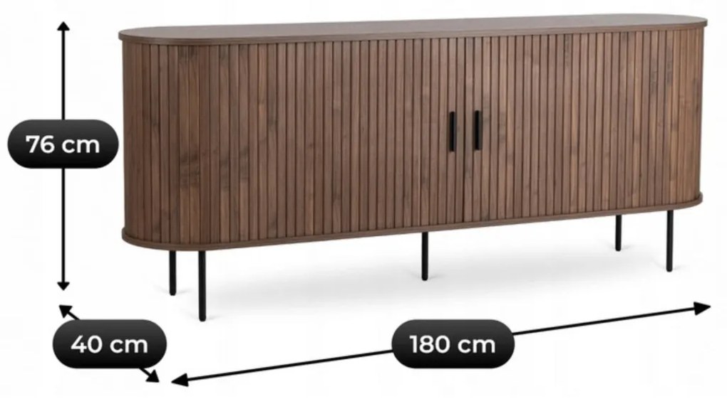 Komód 180 cm dió színben – TRISH