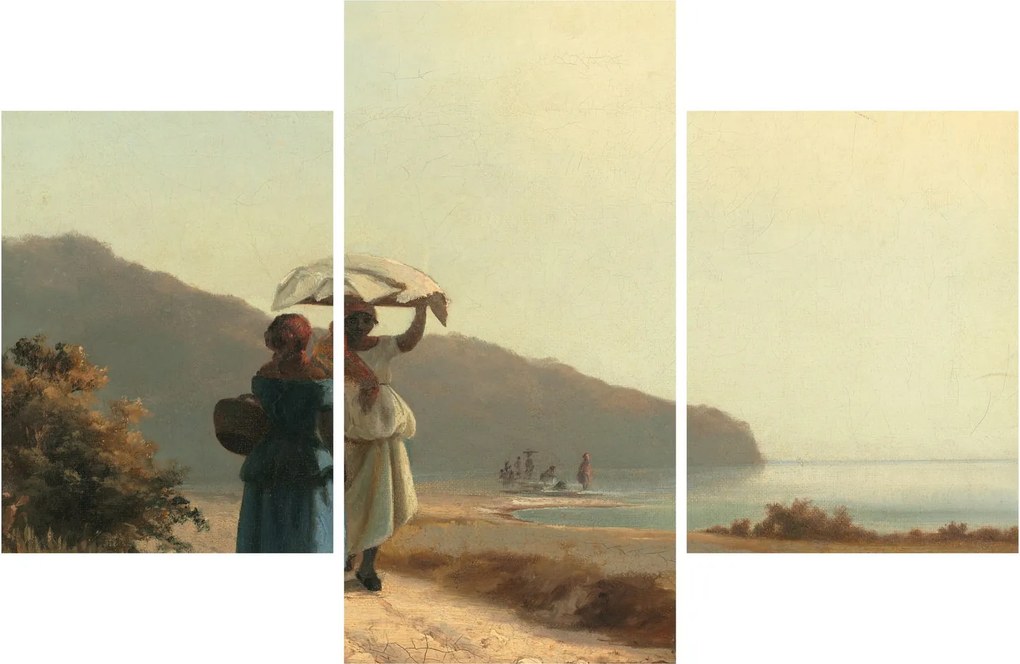 Kép - Camille Pissarro, Two Women Chatting by the Sea, St. Thomas, reprodukciók (90x60 cm)