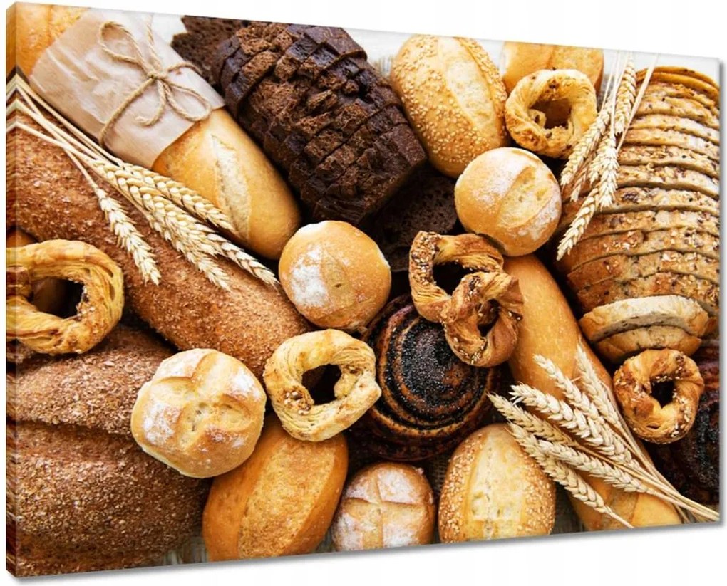 Vászonkép 70x50 Kenyér mix