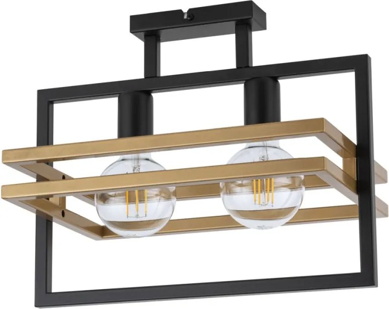 SIGMA LIGHTING 32401 MERCI Loft Mennyezeti Lámpa Fekete, Arany E27 IP20