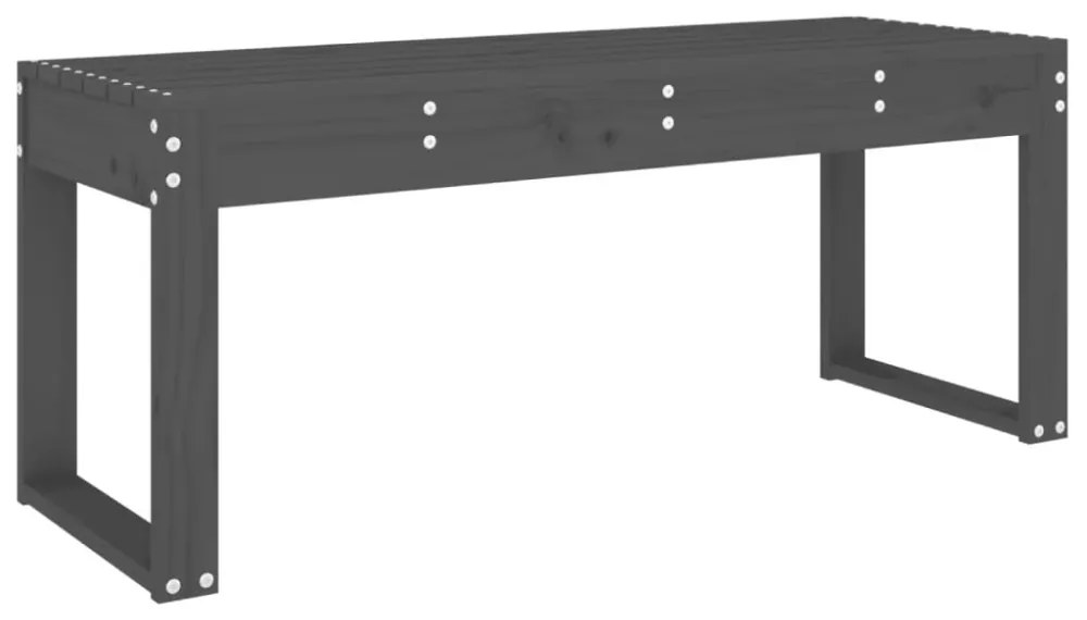 szürke tömör fenyőfa kerti pad 110x38x45 cm