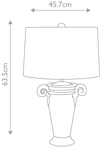 Flambeau FB-GALLIER-TL - Asztali lámpa GALLIER 1xE27/60W/230V