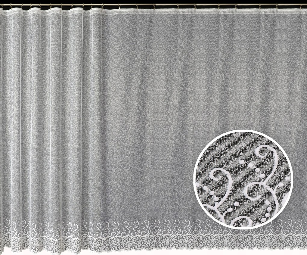 Mg Függöny jacquard Z021 Fehér 250X250 szalaggal M