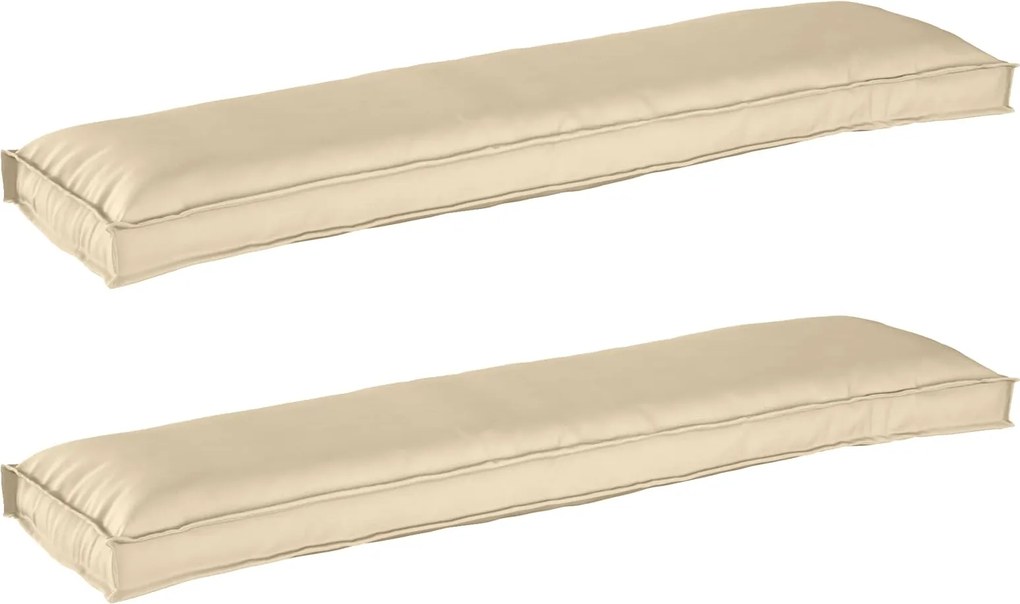 vidaXL Raklap párna készlet 2 pcs Bézs 150 x 40 x 8 cm Oxford Szövet