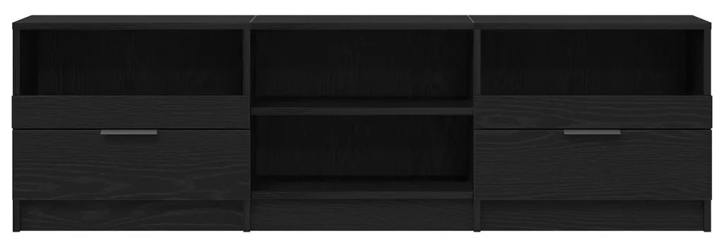 TV Szekrény Fekete Tölgy 150x33,5x45 cm Műgyanta
