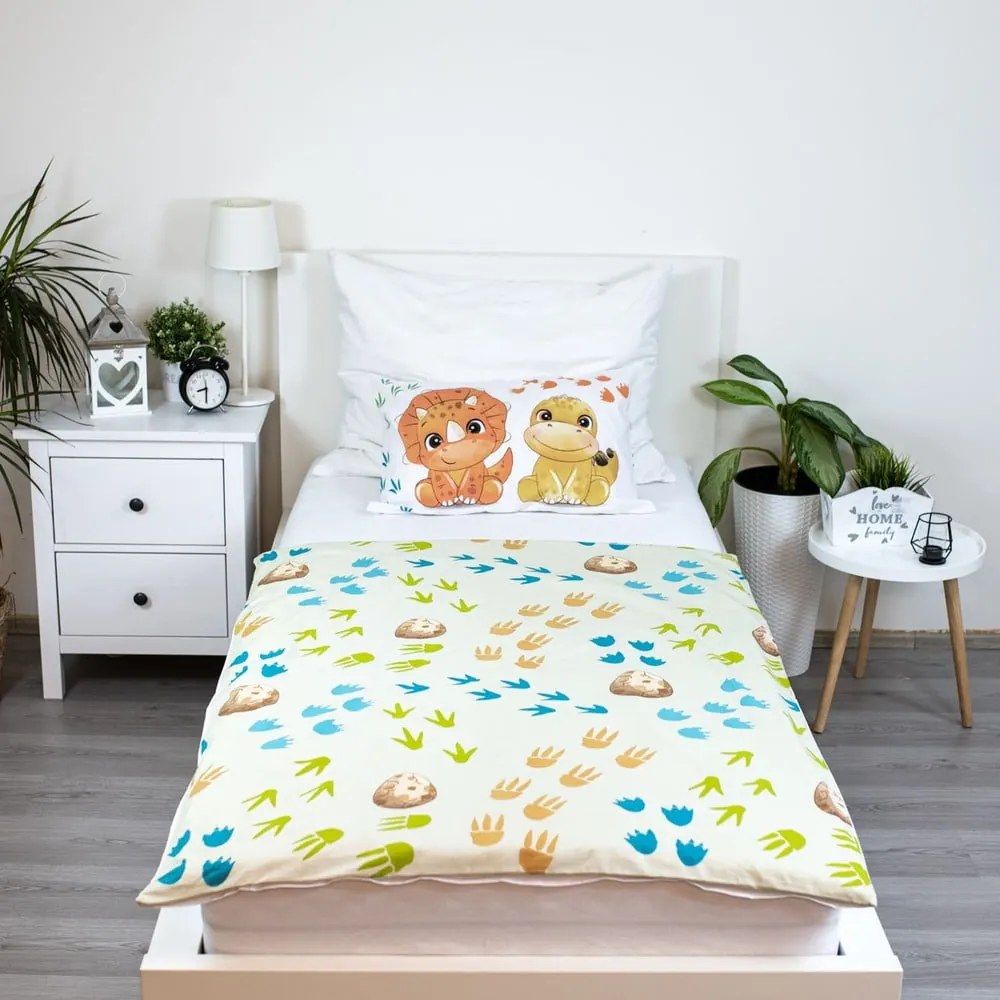 Pamut gyerek ágyneműhuzat babaágyhoz 100x135 cm Dino – Jerry Fabrics