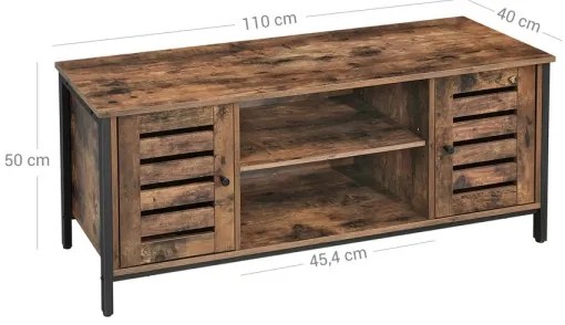 VOLTAR TV-állvány, barna/fekete