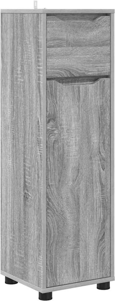 vidaXL Fürdőszoba Székény Szürke Sonoma 30,5 x 30 x 101 cm Faanyag