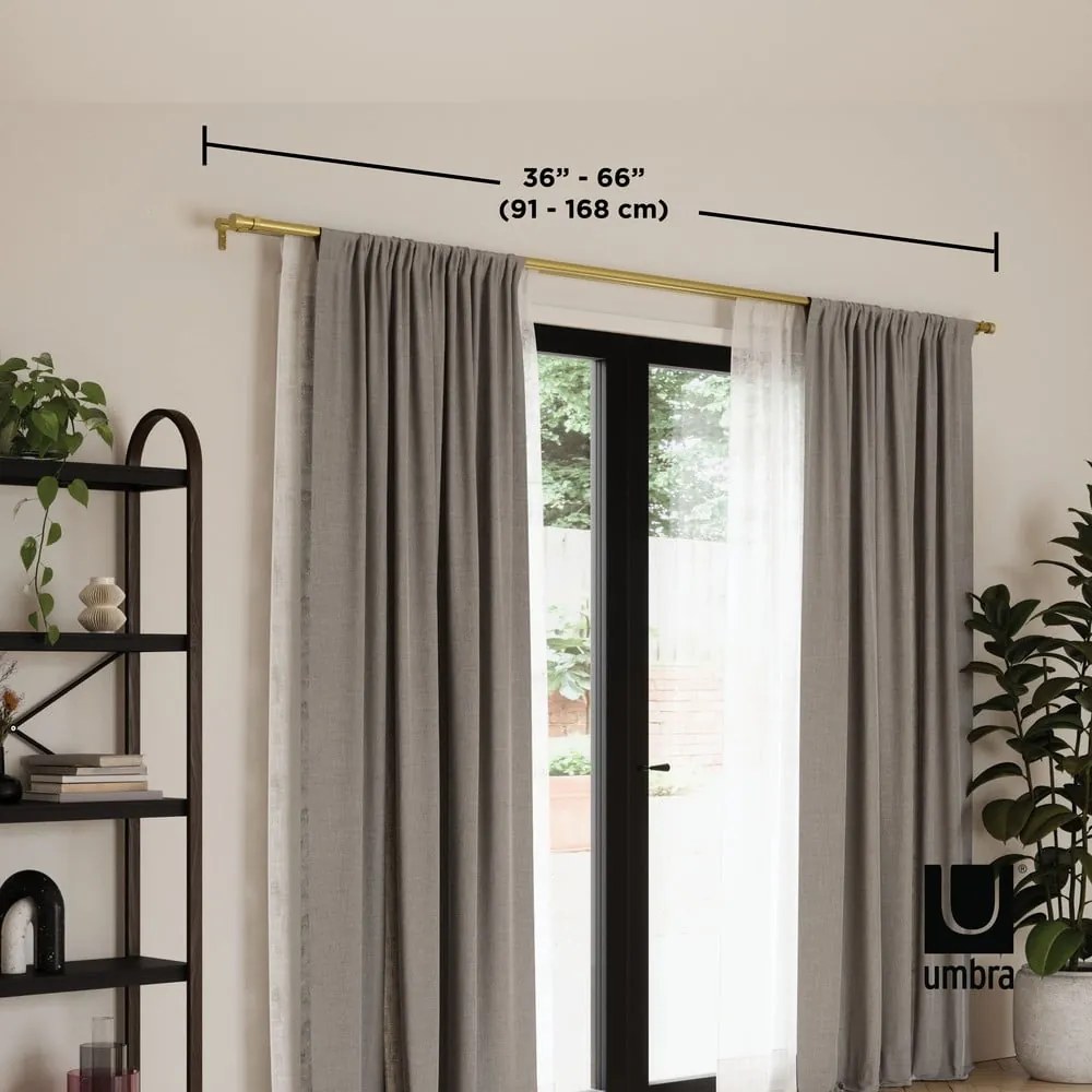 Acél bővíthető-dupla függönykarnis 91 - 168 cm Cappa – Umbra
