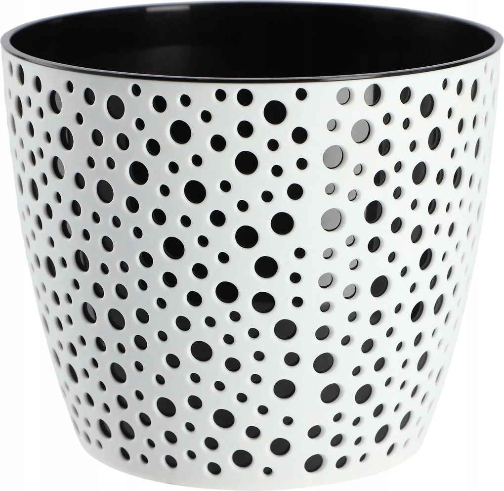 Virágtartó Fedő Kerek Fekete 15CM