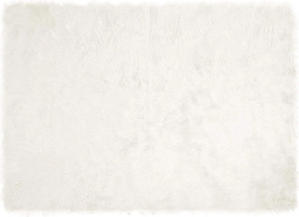 vidaXL Műgyapjú Szőnyeg Tafalla Fehér 120 x 170 cm Poliészter